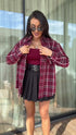 Ripped shirt "TEXAS" ME207 - BURGUNDY